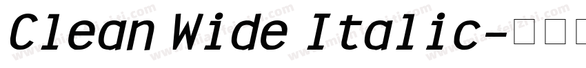 Clean Wide Italic字体转换